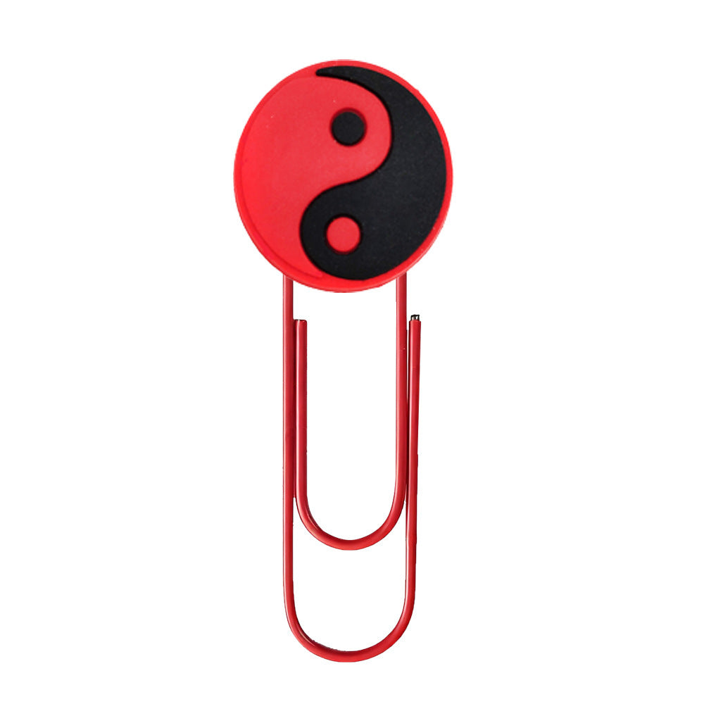 Red-and-Black Yin-Yang Paper Clip