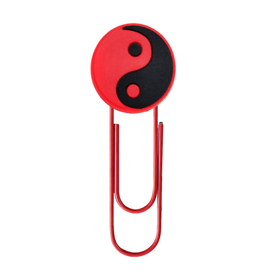 Red-and-Black Yin-Yang Paper Clip